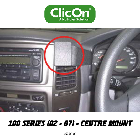 ClicOn Dash Mount - Suit 100 Series Landcruiser 02-07 - Centre Mount (653161)