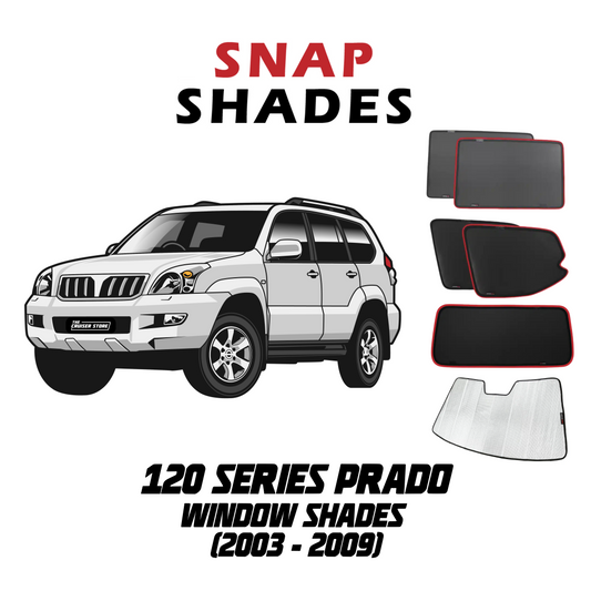 Suits Toyota LandCruiser Prado 120 Series | Lexus GX 470 Car Window Shades (J120; 2003-2009)