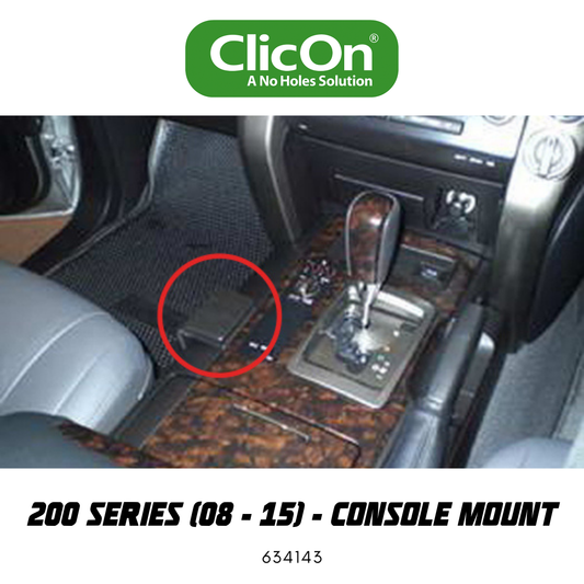 ClicOn Dash Mount - Suit 200 Series Landcruiser 08-15 - Console Mount (634143)