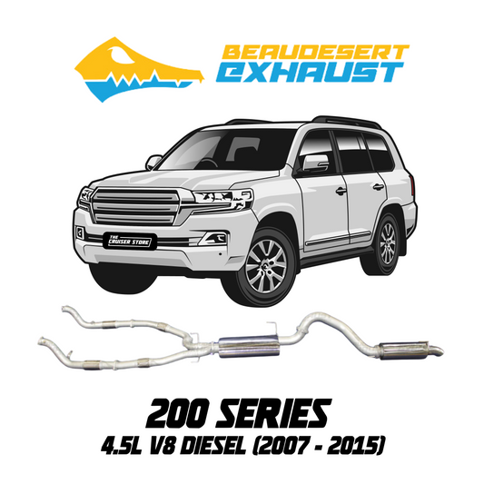 Beaudesert Exhaust - Suitable for TOYOTA LANDCRUISER 2007-2015 200 Series 4.5L V8 Diesel Exhaust