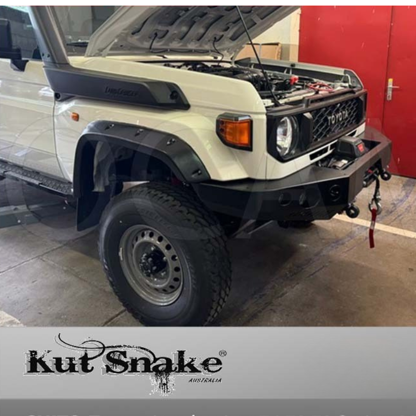 Kut Snake Flares Front (2PCE) ABS Kit - Suitable for Toyota Landcruiser 79 Series 2024-On (Code #59)