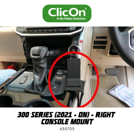 ClicOn Dash Mount - Suit 300 Series Landcruiser 2021-ON - Right Console Mount (635703)