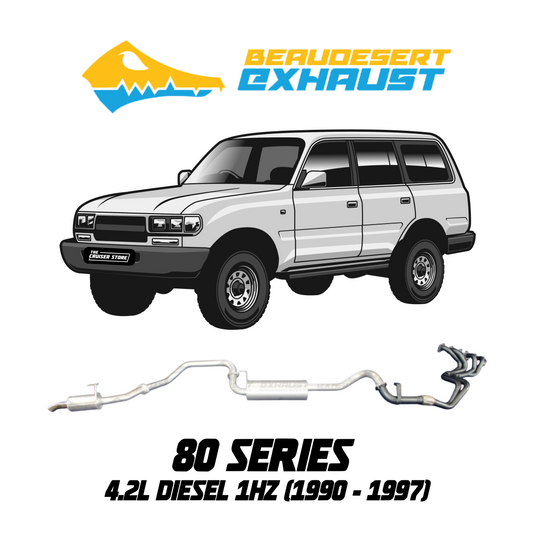 Beaudesert Exhaust - Suitable for TOYOTA LANDCRUISER 1990-1997 2.5″ 80 Series 4.2L 1HZ Diesel Exhaust