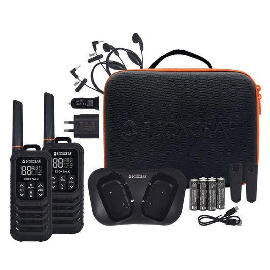ECOXTALK 2-Watt IP67 Handheld UHF Radio Twin Pack (13km)