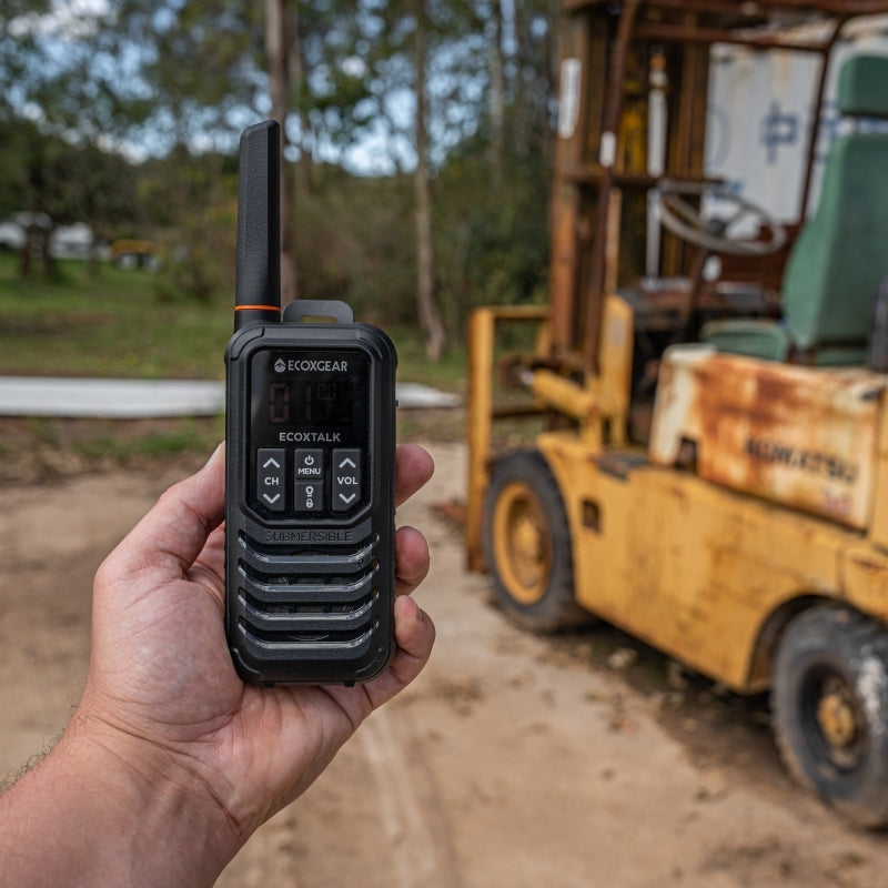 ECOXTALK 2-Watt IP67 Handheld UHF Radio Twin Pack (13km)