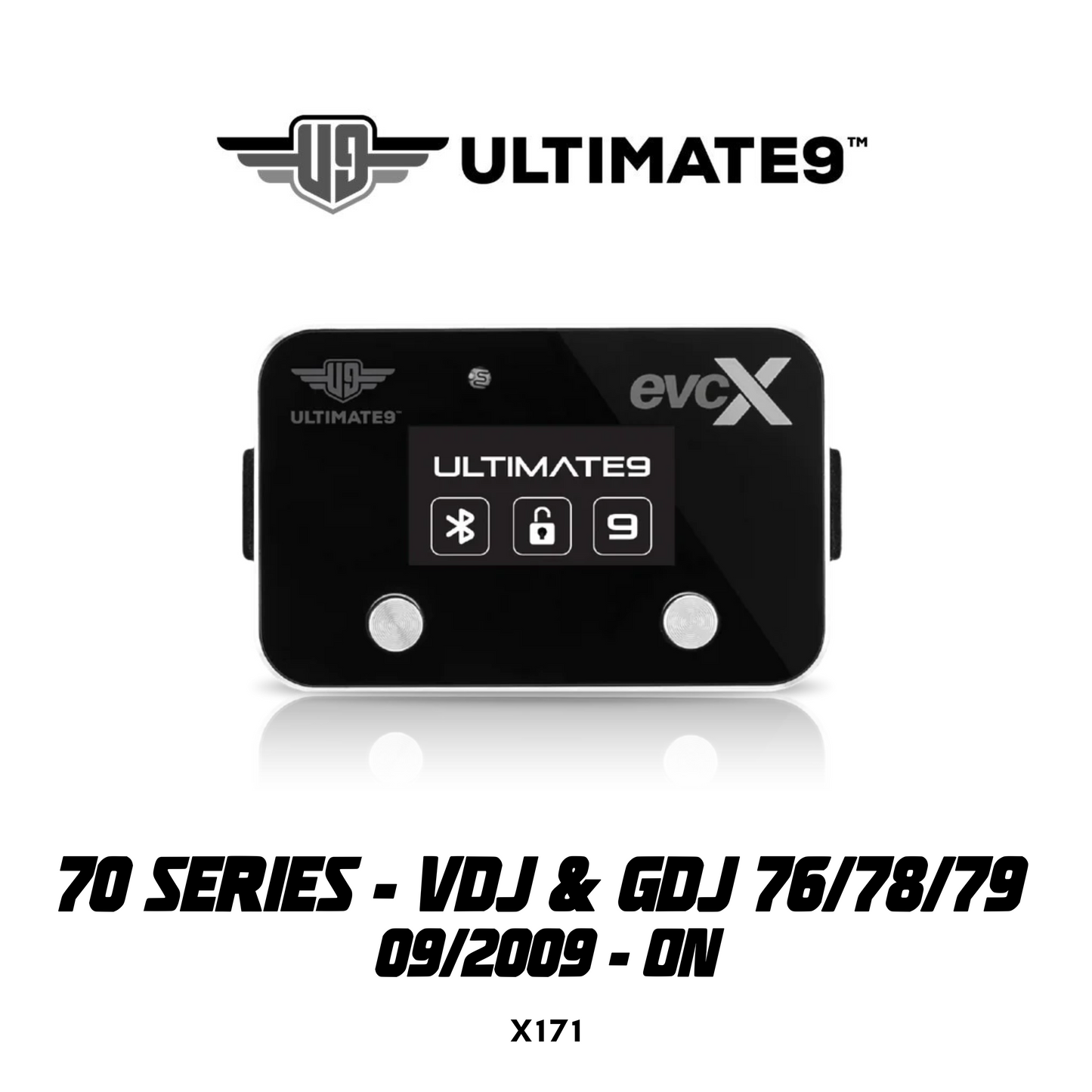 Ultimate9 evcX Throttle Controller - Suitable for TOYOTA LANDCRUISER 09/2009 - ON (70 Series - VDJ & GDJ 76/78/79)