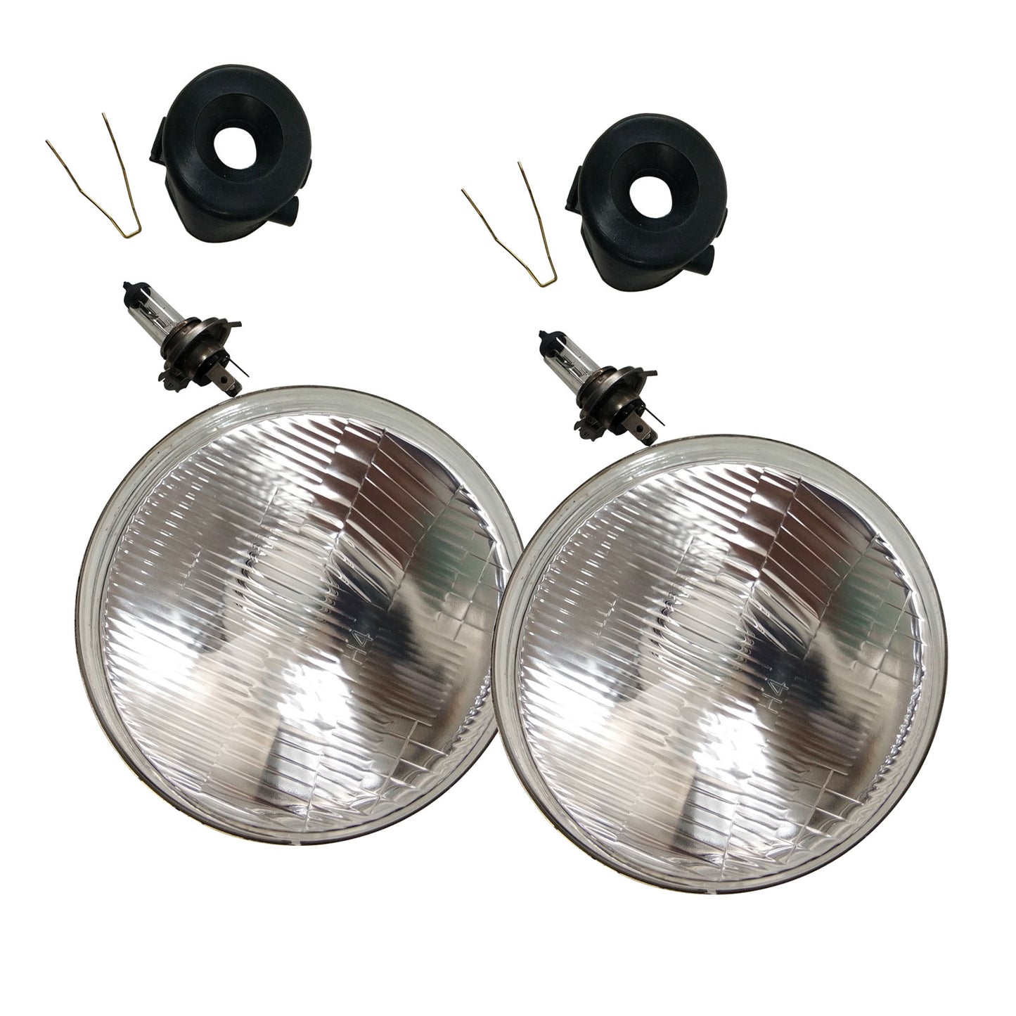 Semi-Sealed Headlight Kit (Pair) H4 60/55W 7" Round