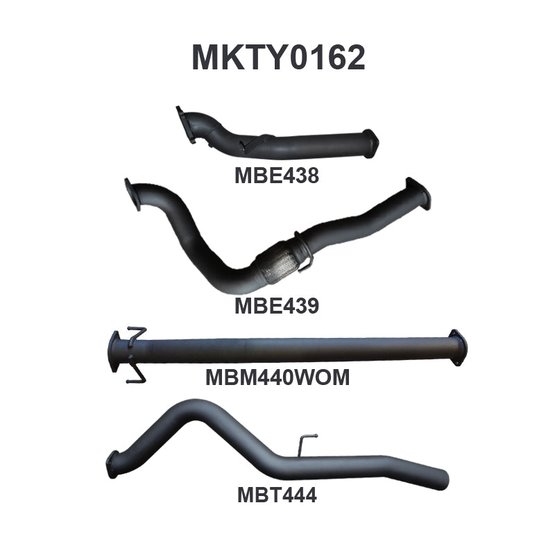 Manta Exhaust System - Hilux KZN165 3.0L Turbo Diesel 1KZ-TE 1999-2005