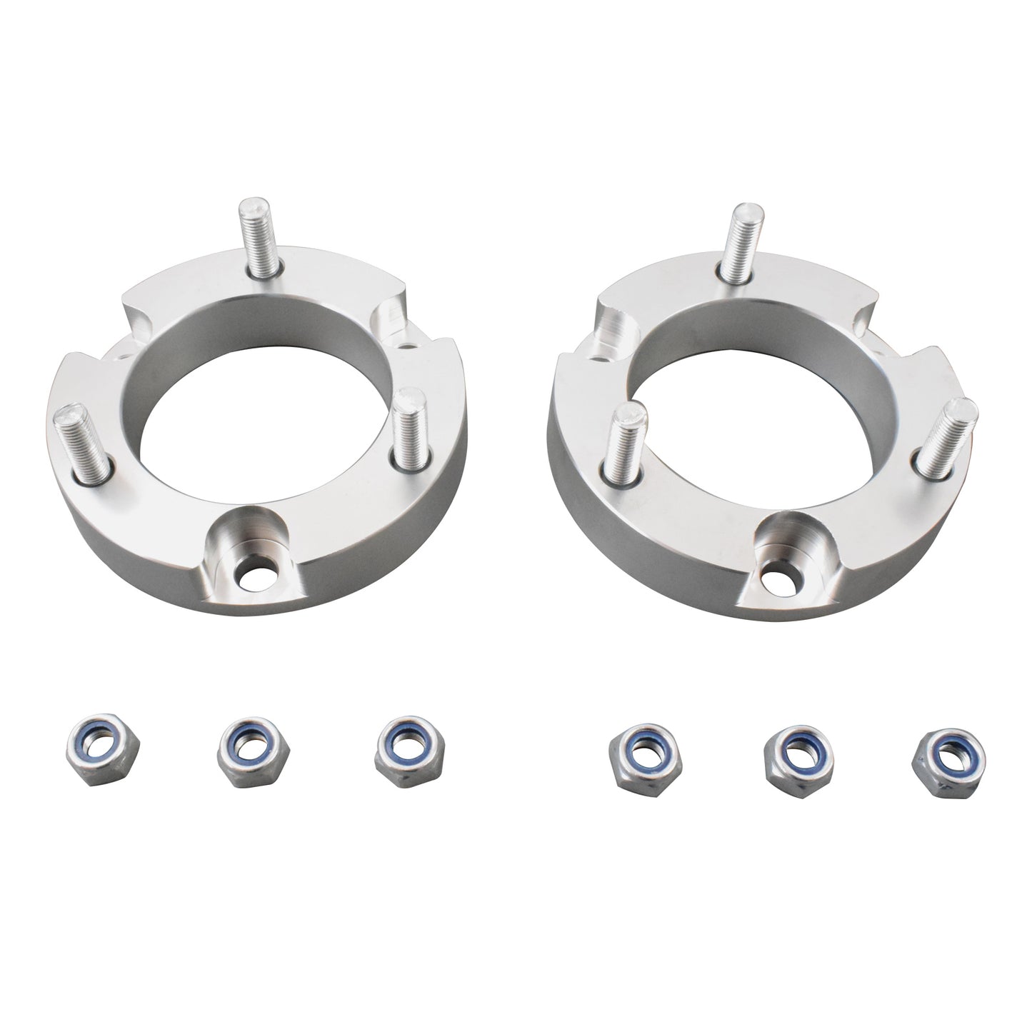 Front Strut Spacers 25mm (Pair) - Suitable For Toyota Hilux VIGO & LandCruiser Prado 120 150 Series 4WD (2003-ON)