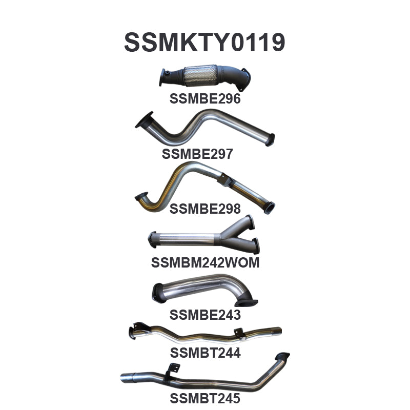 Manta Exhaust System - LandCruiser VDJ79 Single Cab 4.5L V8 2007-2016 - SSMKTY0119