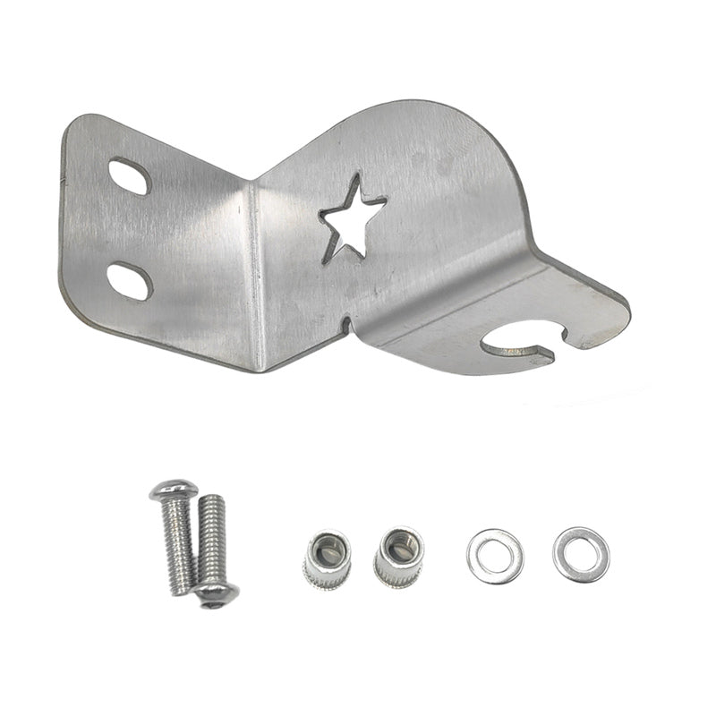 UHF Antenna Bracket (Rear Bonnet Hinge Mount, LH) - Suitable For Toyota LandCruiser 76 Series (2mm Stainless Steel)