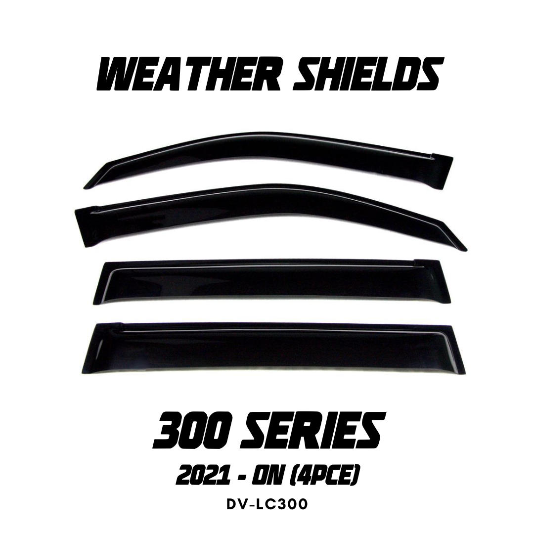 OCAM Weather Shields (4pce) - Suitable for use with 300 Series LandCruiser 2021-ON