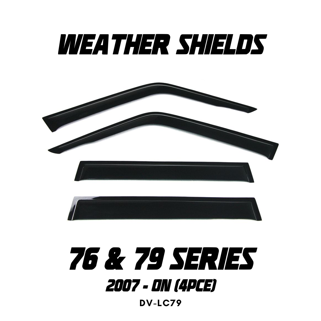 OCAM Weather Shields (4pce) - Suitable for use with 70 Series LandCruiser 2007-ON