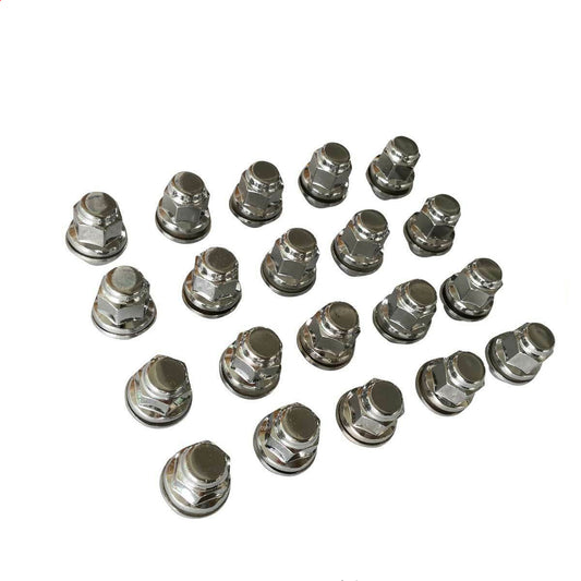 24 Pcs Chrome Wheel Nuts - Suitable for use with Toyota Landcruiser 78 79 100 200 Series