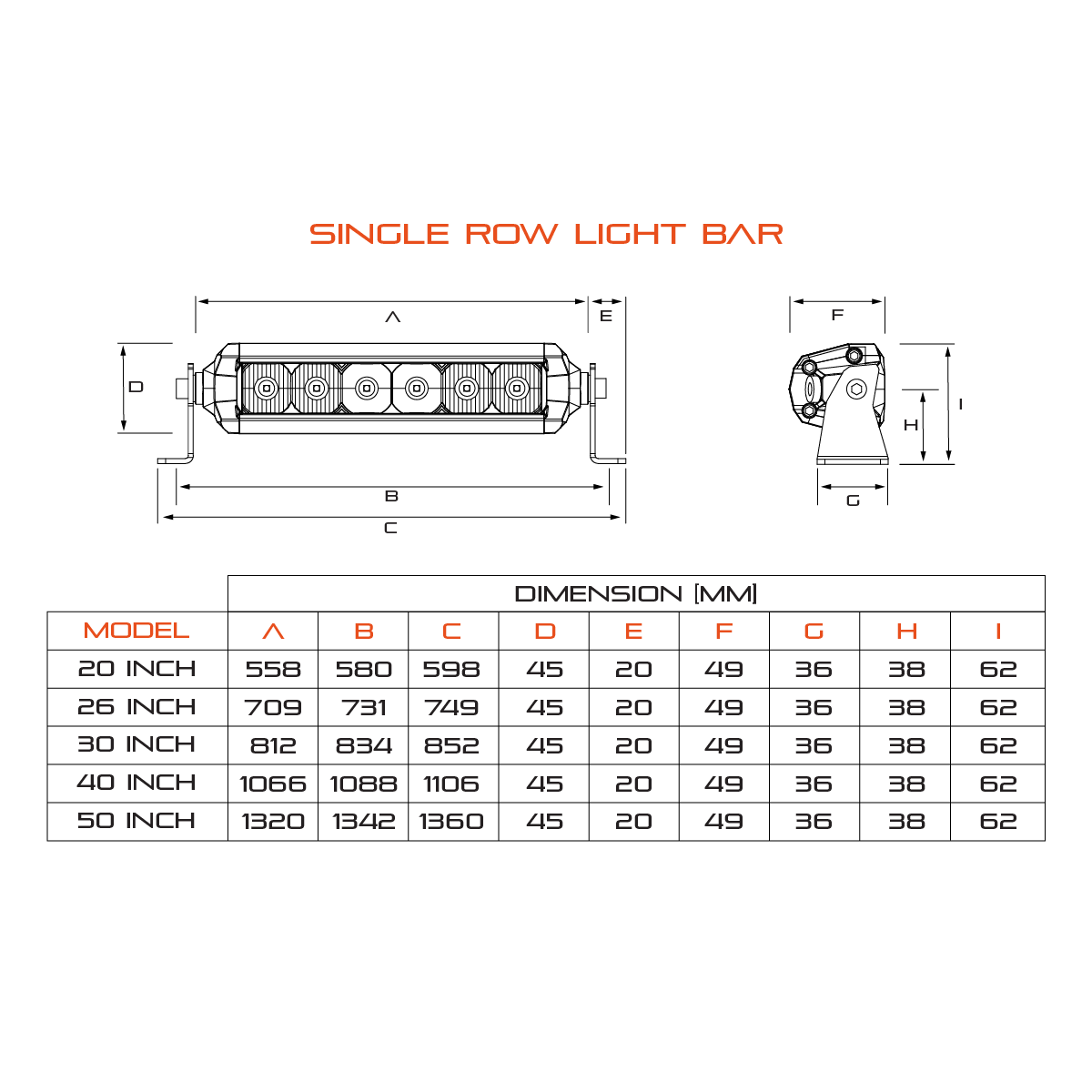Ultimate9 LED Light Bar 26"