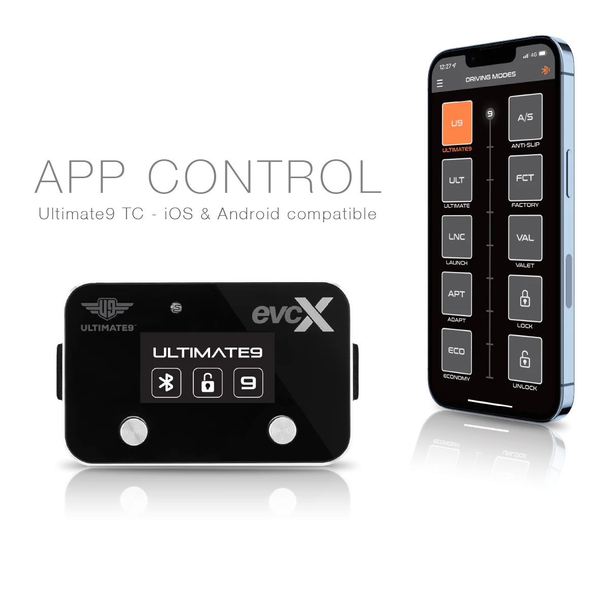 Ultimate9 evcX Throttle Controller - Suitable for TOYOTA LANDCRUISER 2007-09/2009 (70 Series - VDJ76/78/79)