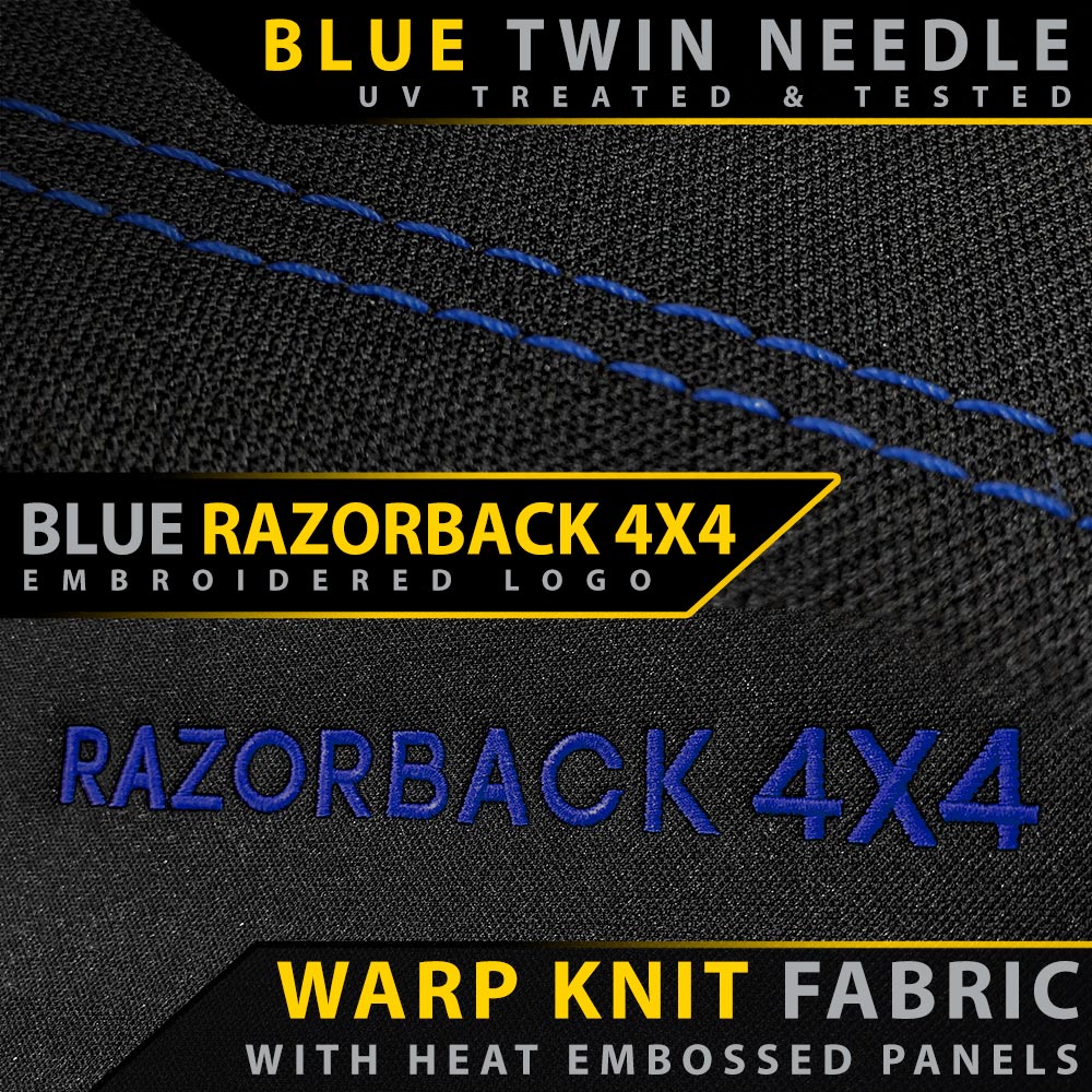 Razorback 4x4 GP6 Premium Neoprene 2x Front Seat Covers suitable for a Toyota Landcruiser 200 Series GX/GXL
