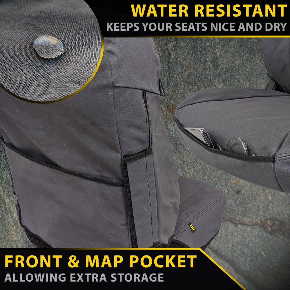 Razorback 4x4 XP7 Heavy Duty Canvas 2x Front Seat Covers suitable for a Toyota Landcruiser 78 Series (Made to Order)