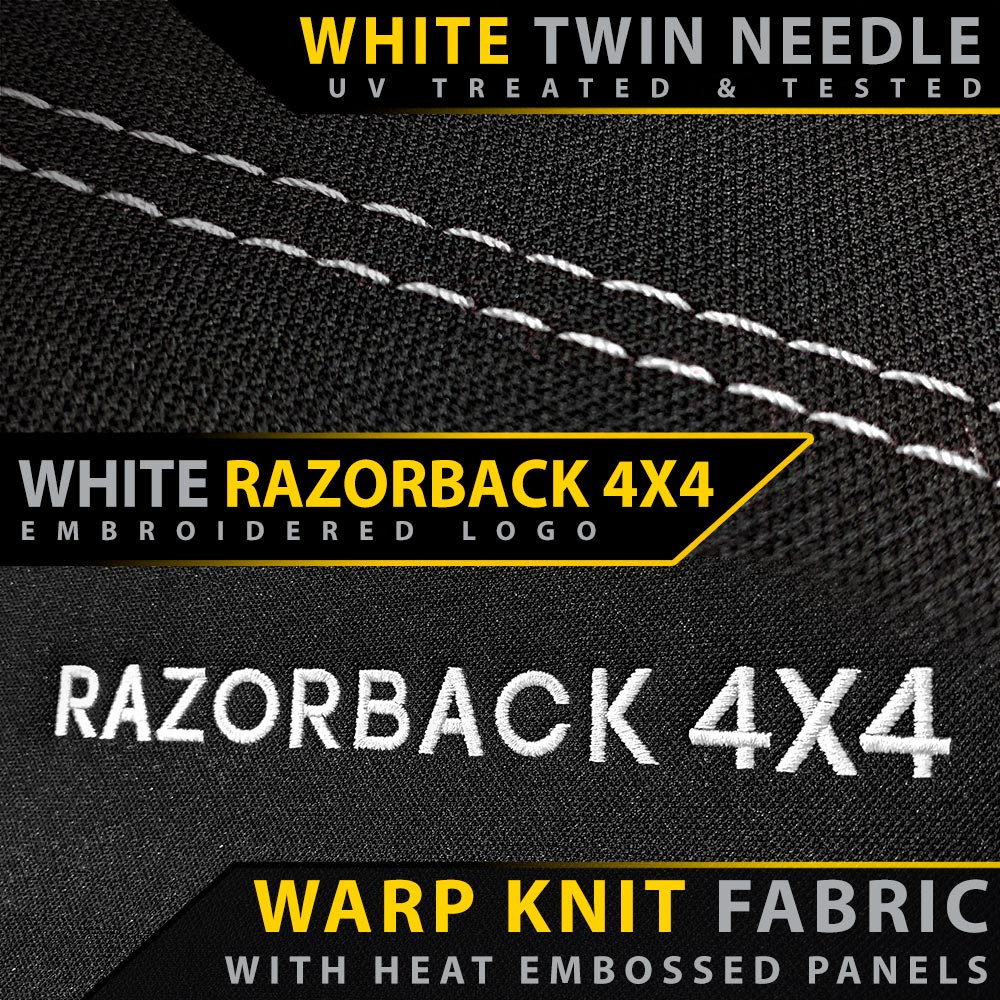 Razorback 4x4 GP6 Premium Neoprene 2x Front Seat Covers suitable for a Toyota Landcruiser 200 Series GX/GXL