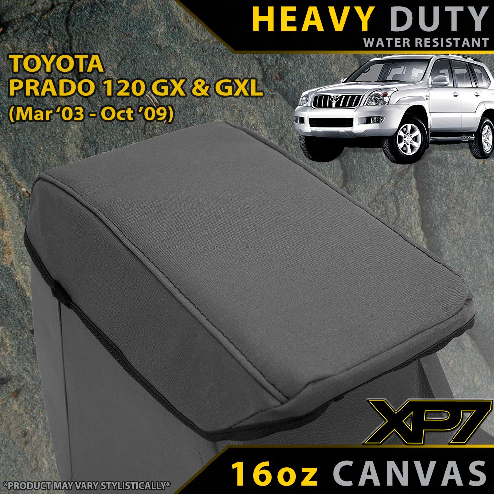 Razorback 4x4 XP7 Heavy Duty Canvas Console Lid Cover suitable for a Toyota Prado 120 (Made to Order)