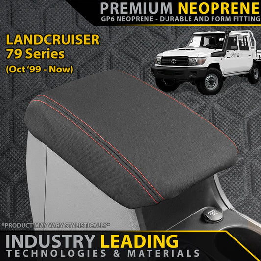Razorback 4x4 GP6 Premium Neoprene Console Lid Cover suitable for a Toyota Landcruiser 79 Series (Made to Order)