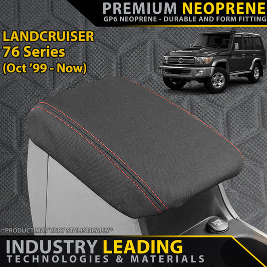 Razorback 4x4 GP6 Premium Neoprene Console Lid Cover suitable for a Toyota Landcruiser 76 Series (Made to Order)