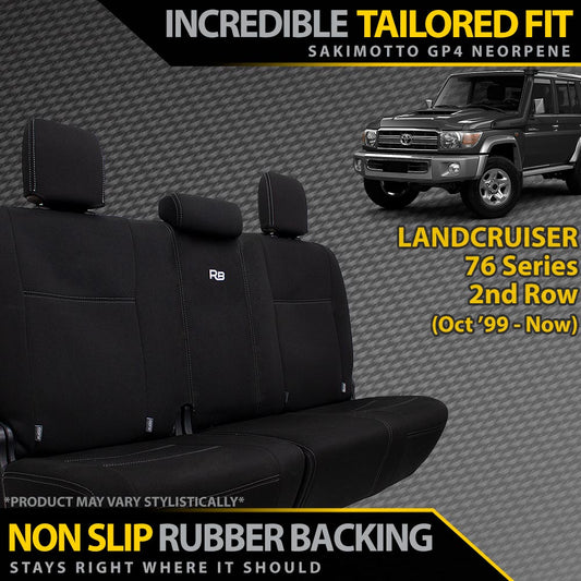Razorback 4x4 GP4 Neoprene Rear Seat Covers suitable for a Toyota Landcruiser 76 Series (In Stock)