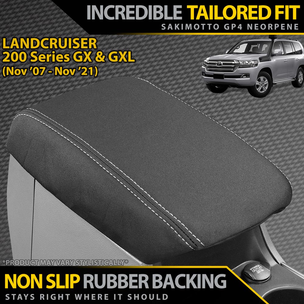 Razorback 4x4 GP4 Standard Neoprene Console Lid Cover suitable for a Toyota Landcruiser 200 Series (Available)