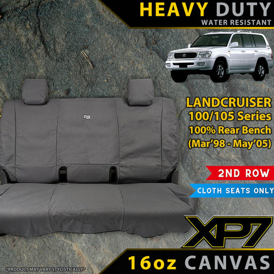 Razorback 4x4 XP7 Heavy Duty Canvas Rear Row Seat Covers suitable for a Toyota Landcruiser 100/105 Series Standard (Made to Order)