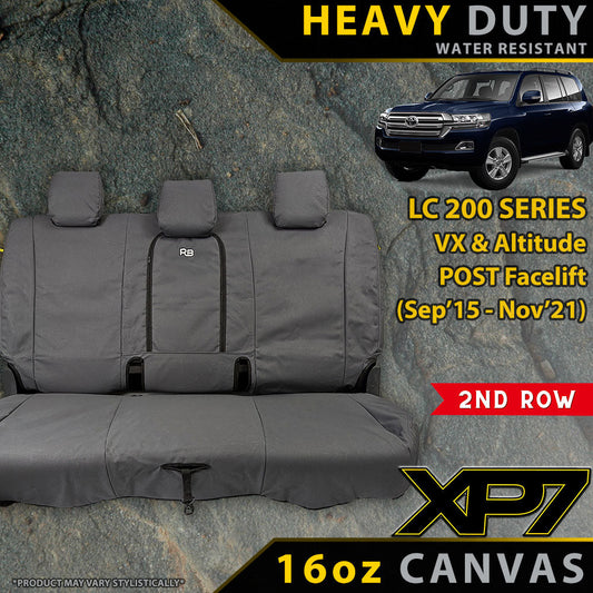 Razorback 4x4 XP7 Heavy Duty Canvas Rear Row Seat Covers suitable for a Toyota Landcruiser 200 Series VX/Altitude (09/2015+) (Made to Order)