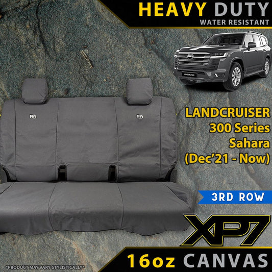 Razorback 4x4 XP7 Heavy Duty Canvas 3rd Row Seat Covers suitable for a Toyota Landcruiser 300 Series Sahara (Made to Order)