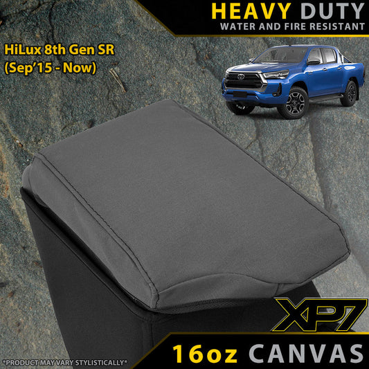 Razorback 4x4 XP7 Heavy Duty Canvas Console Lid Cover suitable for a Toyota HiLux 8th Gen SR (In Stock)