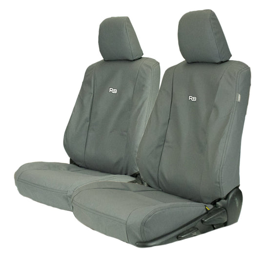 Razorback 4x4 XP7 Heavy Duty Canvas Front Seat Covers For a Toyota HiLux 8th Gen (Cloth Seats Only)