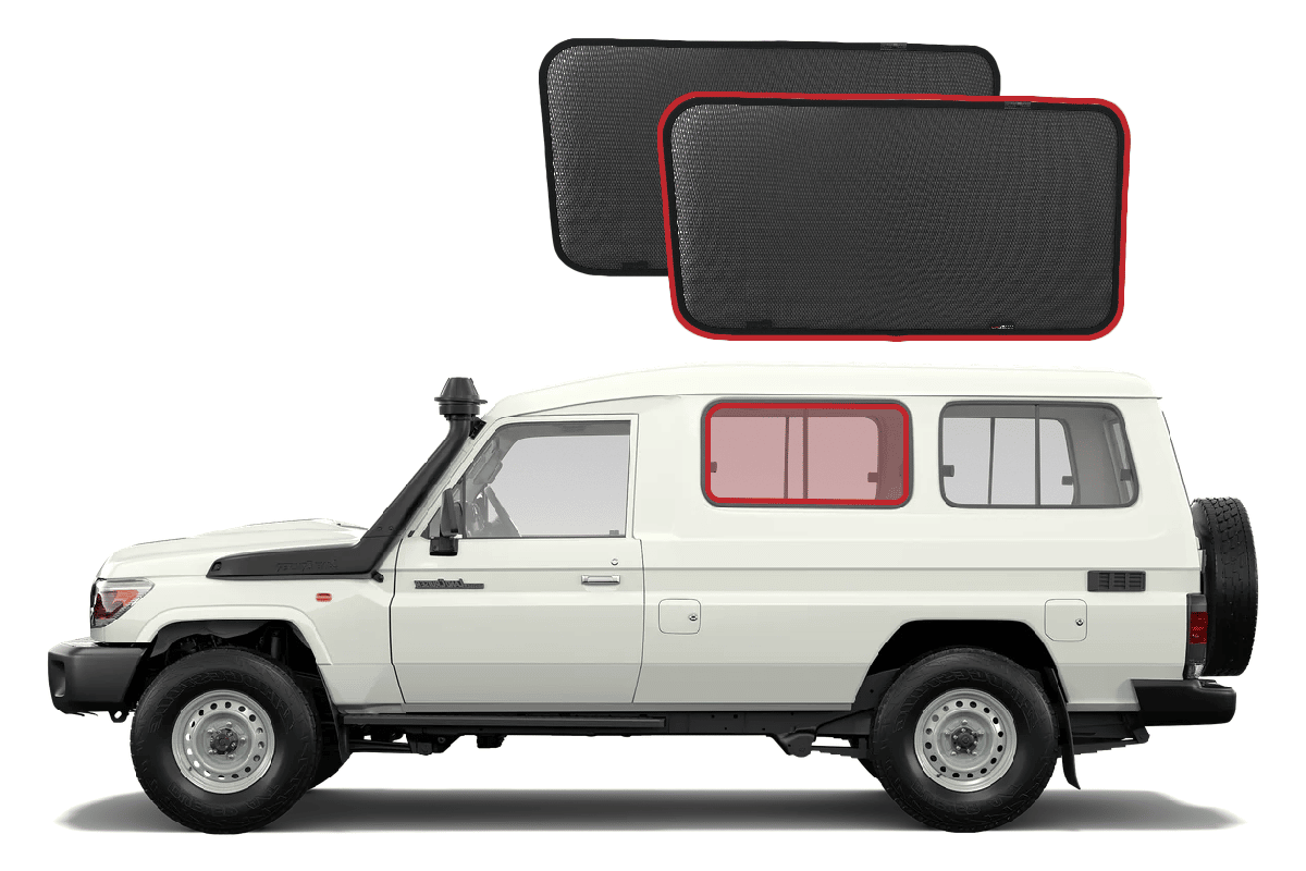 Suits Toyota LandCruiser Troop Carrier Car Window Shades (75/78 Series; 1984-Present)