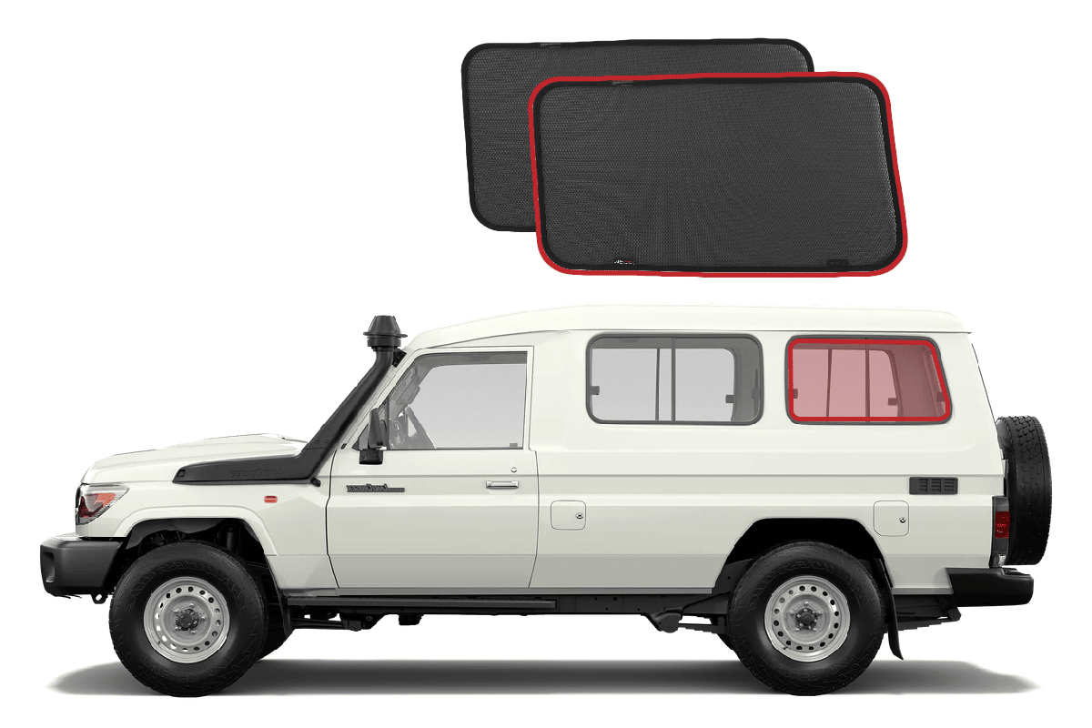 Suits Toyota LandCruiser Troop Carrier Car Window Shades (75/78 Series; 1984-Present)