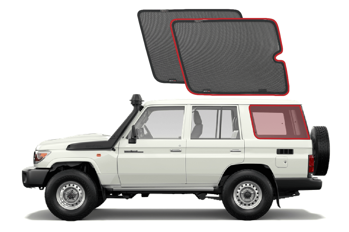 Suits Toyota LandCruiser 70 Series Car Window Shades (76 Series; 1984-Present)
