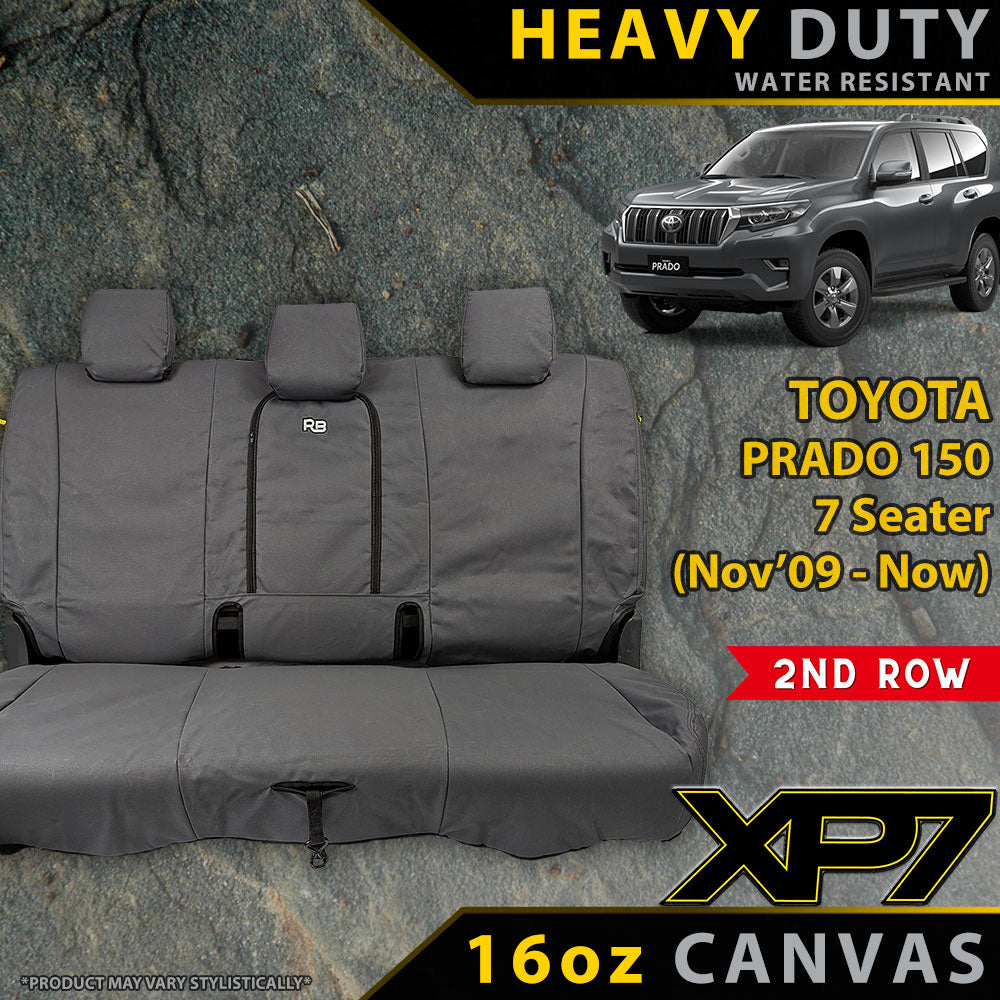 Razorback 4x4 XP7 Heavy Duty Canvas 2nd Row Seat Covers Suitable for a Toyota Prado 150 (7 SEATER)