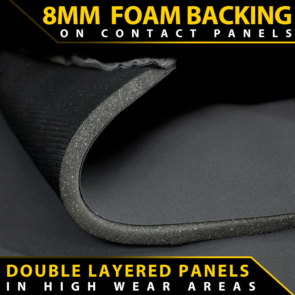 Razorback 4x4 XP7 Heavy Duty Canvas 2x Front Seat Covers suitable for a Toyota Landcruiser 76 Series Post Facelift (GDJL76R)