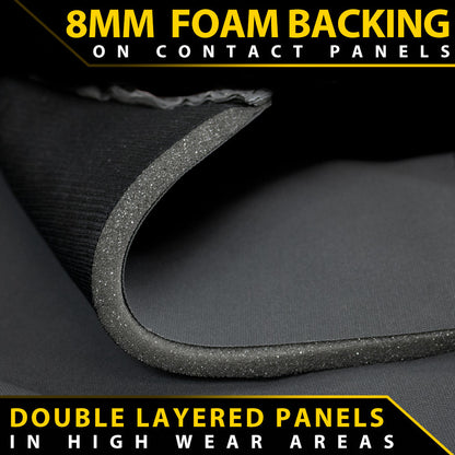 Razorback 4x4 XP7 Heavy Duty Canvas 2x Front Seat Covers suitable for a Toyota Landcruiser 76 Series Post Facelift (GDJL76R)