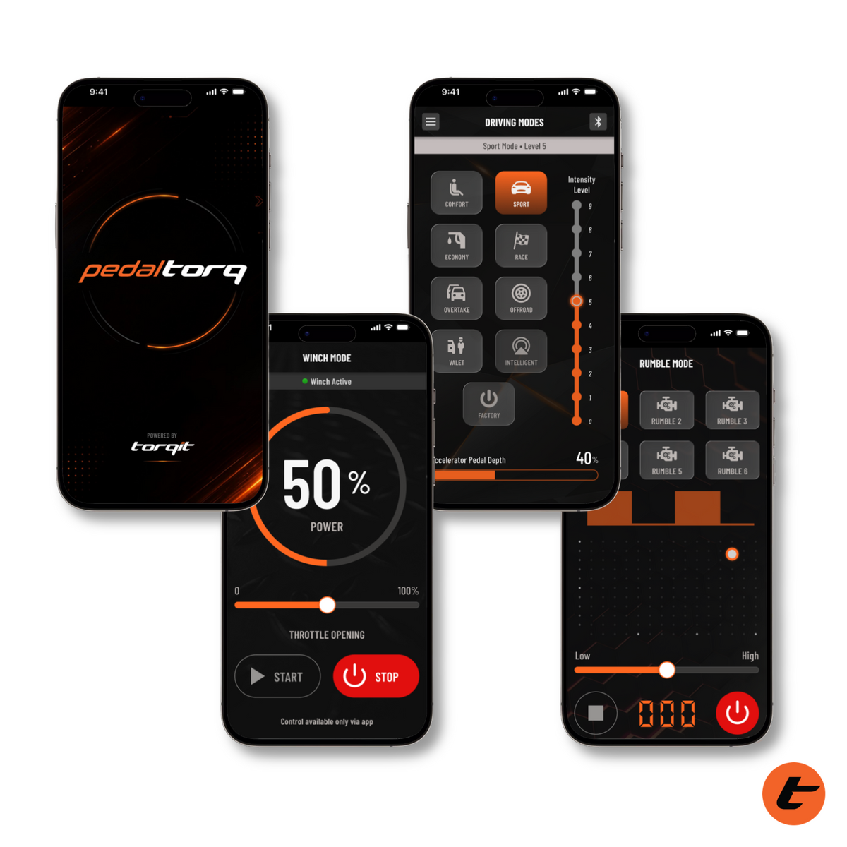 Torqit PedalTorq Bluetooth Throttle Controller - Hilux, Prado & FJ Cruiser (PTB1022)