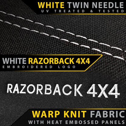 Razorback 4x4 - Toyota Hilux 8th Gen 48V V-Active - Dual Cab - GP6 Premium Neoprene Rear Row Seat Covers (Available)