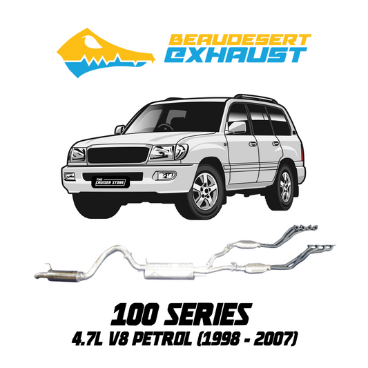 Beaudesert Exhaust - Suitable for TOYOTA LANDCRUISER 1998-2007 100 Series IFS 4.7L 2UZ-FE V8 Petrol Exhaust
