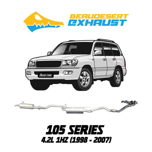 Beaudesert Exhaust - Suitable for TOYOTA LANDCRUISER 1998-2007 105 Series Solid Axle 4.2L 1HZ Exhaust