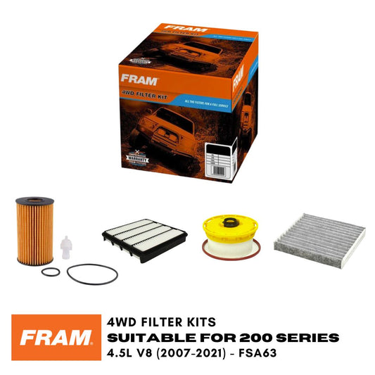 FRAM 4WD Filter Kit - Suitable for 200 Series 4.5L V8 (2007-2021) - FSA63