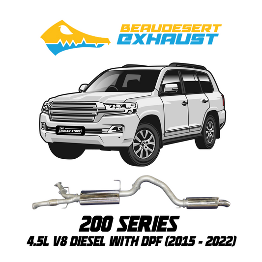 Beaudesert Exhaust - Suitable for TOYOTA LANDCRUISER 2015-2022 200 Series 4.5L V8 Diesel Exhaust With DPF