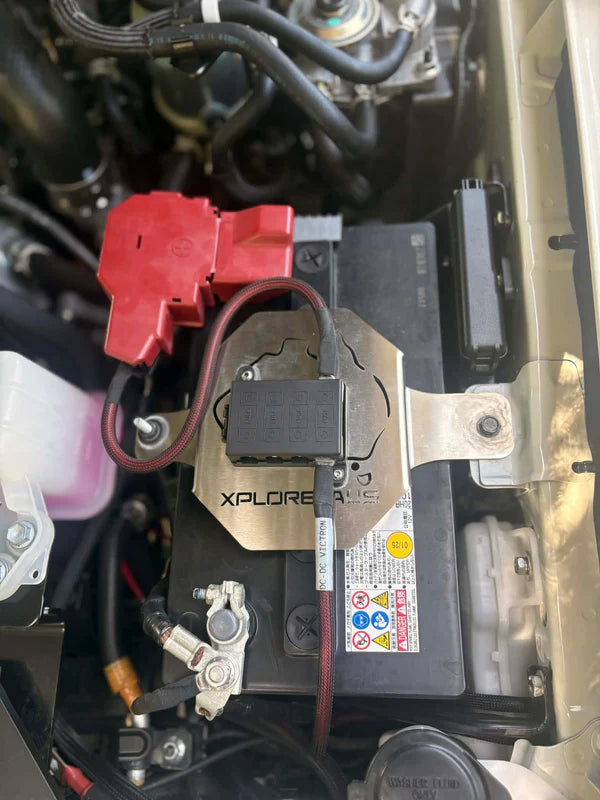 Battery Replacement Tie Down Clamp with 4 Midi Fuse Holder - Suitable for 70 Series LandCruiser 2024+