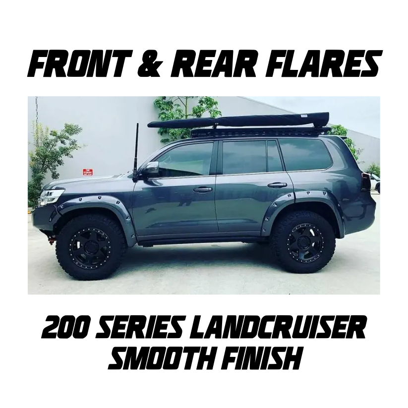 Kut Snake Flares Front & Rear Set for Toyota Landcruiser 200 Series AB ...