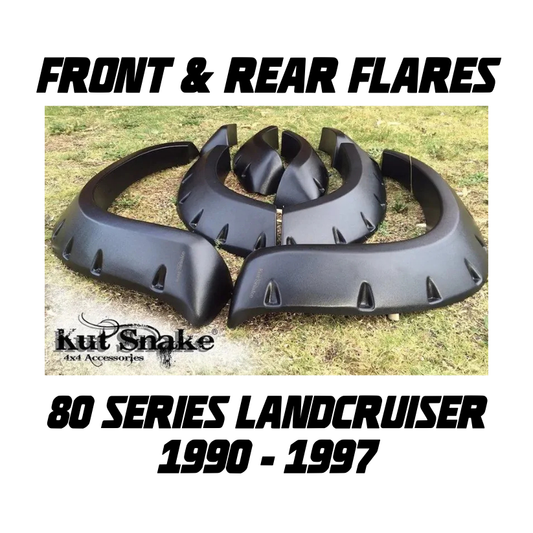 Kut Snake Flares Front & Rear Set - Suitable for Toyota Landcruiser 80 Series - Monster 1990-1997 ABS (Code #5)