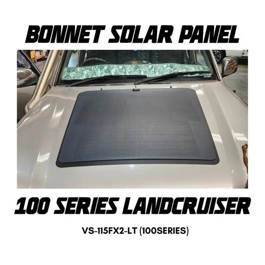 Bonnet Solar Panel - Suitable for Toyota Landcruiser 100 Series - 115-Watt