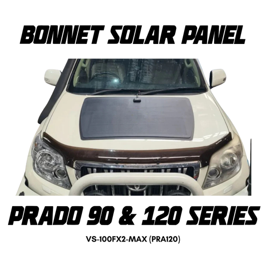 Bonnet Solar Panel - Suitable for Toyota Prado 90 and 120 Series (100-Watt)